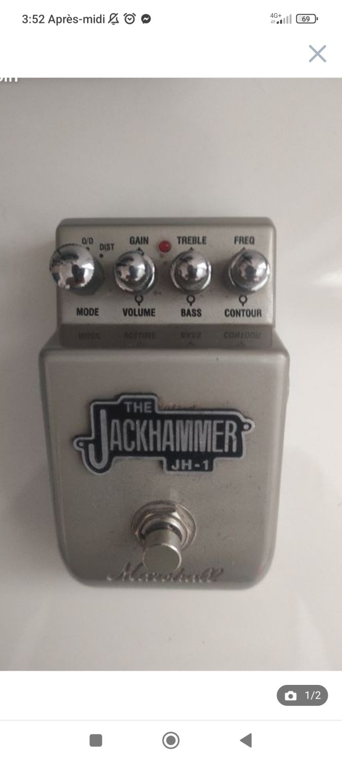 【10562】 the Jack HAMMER JH- 1 Marshall JH-1 Jackhammer Pédale overdrive / distortion / fuzz